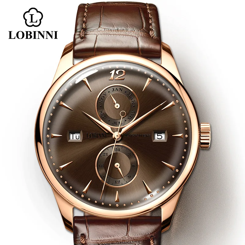 Lobinni Fashion Men's Watches Top Brand Luxury Automatic Movement Male Mechanical Wristwatch Sapphire Waterproof Leather Date
Lobinni Fashion Men's Watches Top Brand Luxury Automatic Movement Male Mechanical Wristwatch Sapphire Waterproof Leather Date