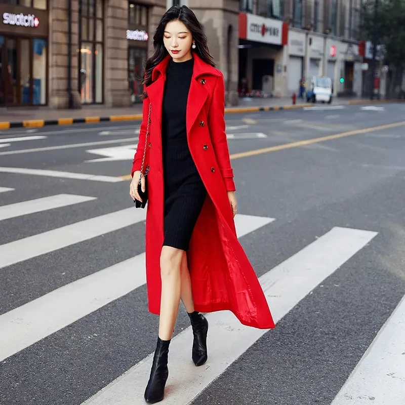 FairyShely Vintage Warm Woolen Coat 2021 Women Autumn Winter Large Size Thicken Female Long Coat Office Lady Belt Elegant Coat
FairyShely Vintage Warm Woolen Coat 2021 Women Autumn Winter Large Size Thicken Female Long Coat Office Lady Belt Elegant Coat