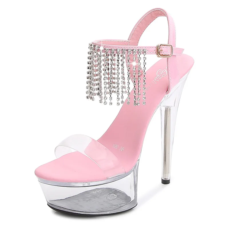Transparent Crystal Platform High Heels 13CM Super High Heel Rhinestone Luxury Women Pumps Sexy Stiletto Party Female Shoes
Transparent Crystal Platform High Heels 13CM Super High Heel Rhinestone Luxury Women Pumps Sexy Stiletto Party Female Shoes
