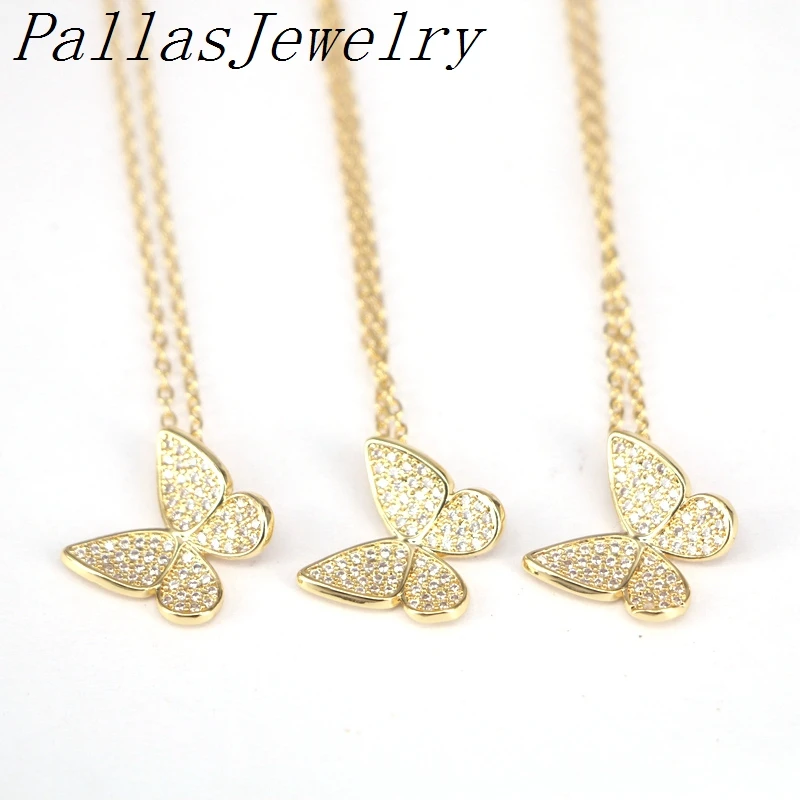 10Pcs Gold Color Micro Paved Shining CZ Crystal Butterfly Pendant Necklace for Women Party Jewelry
10Pcs Gold Color Micro Paved Shining CZ Crystal Butterfly Pendant Necklace for Women Party Jewelry
