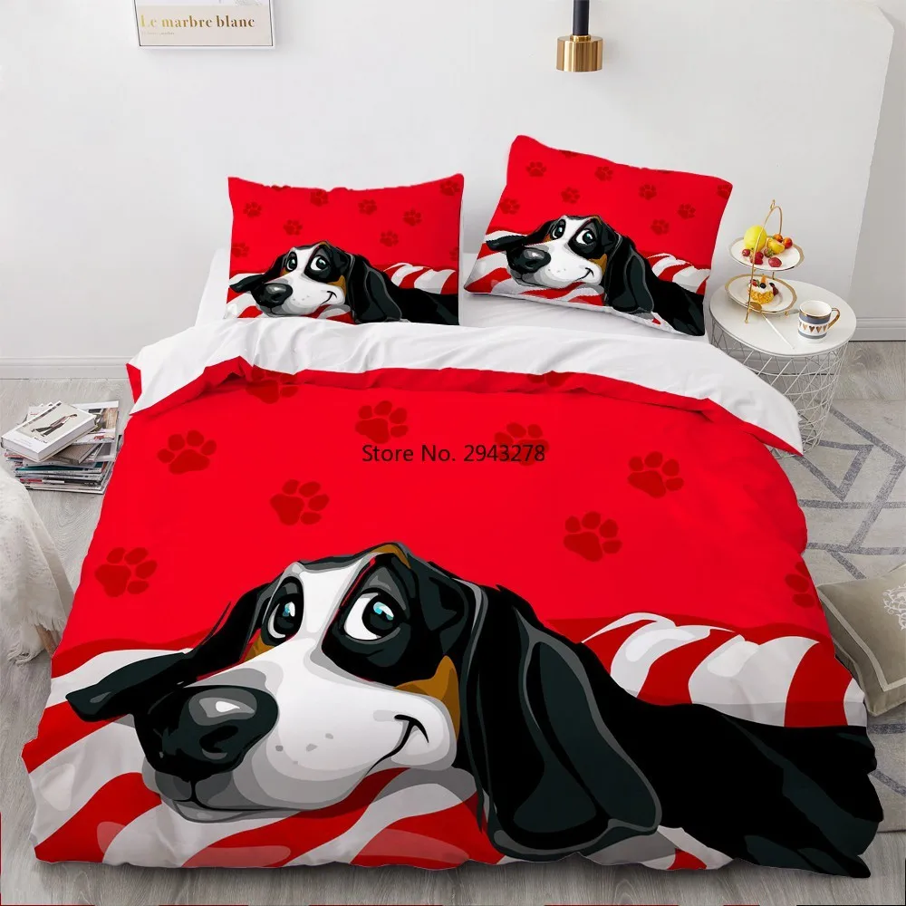 Pink Dog Cartoon Design 3D Luxury Bed Linen Comforter Quilt Cover Bedding Set King Queen Double Single Size Custom Bedclothes
Pink Dog Cartoon Design 3D Luxury Bed Linen Comforter Quilt Cover Bedding Set King Queen Double Single Size Custom Bedclothes