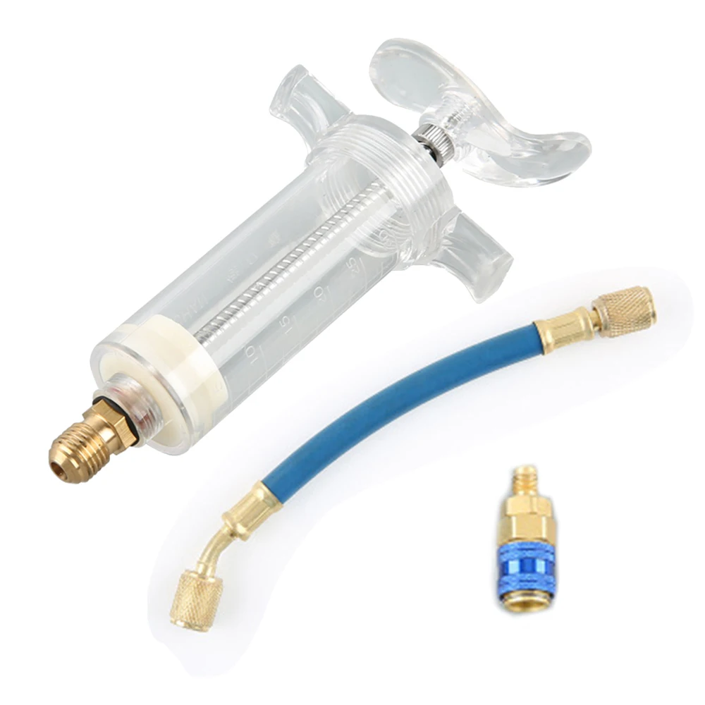 Oil/Dye Sampler Injector 30Ml 1 Oz Accessory Parts High Quality 30ml Injector 1/4" SAe R134a Fluorescent Dye Injector
Oil/Dye Sampler Injector 30Ml 1 Oz Accessory Parts High Quality 30ml Injector 1/4" SAe R134a Fluorescent Dye Injector