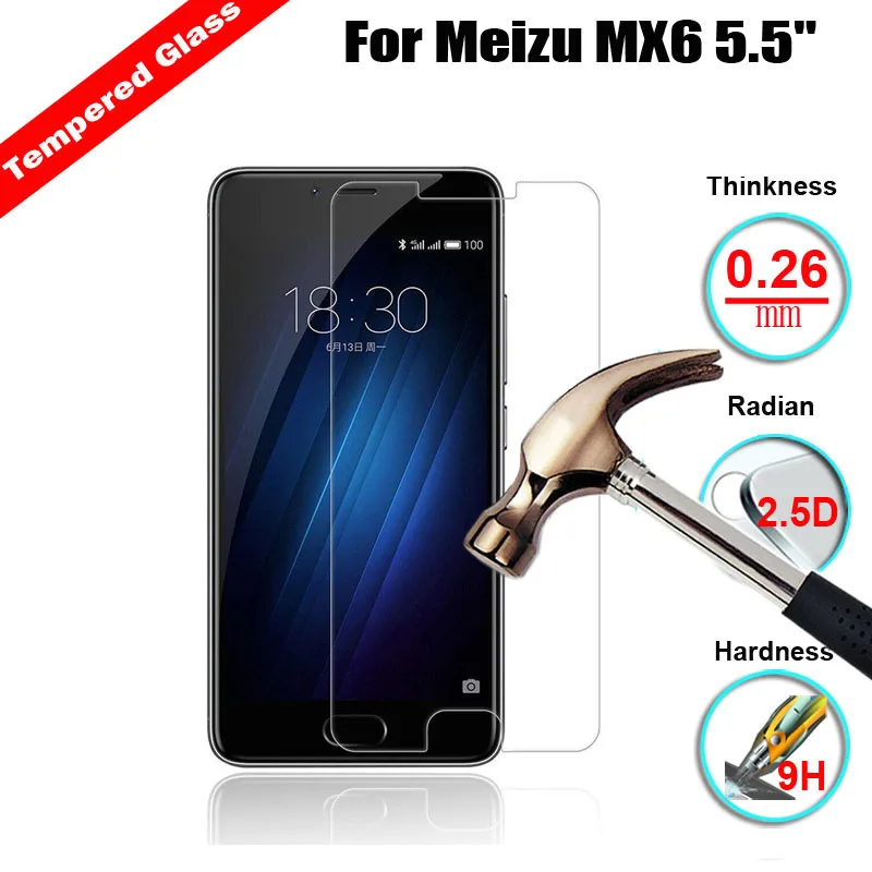 2.5D 9H 0 3 мм жесткий Премиум протектор экрана для Meizu MX6 5 "Pro 6 Plus 7 Pro 6S 2 Meilan U10 0" U20