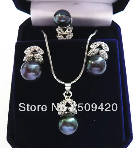 Wholesale silver Sets 8-9 mm Freshwater Pearl Necklace Earring Ring 
Wholesale silver Sets 8-9 mm Freshwater Pearl Necklace Earring Ring