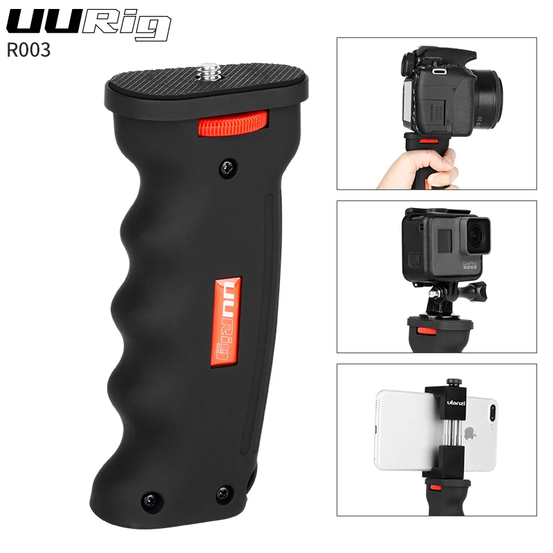 UURig R003 Hand Grip Stabilizer Holder Universal Plastic Handle for Gopro Action Camera DSLR SLR Camera Smartphone 1/4 Screw Vlo
UURig R003 Hand Grip Stabilizer Holder Universal Plastic Handle for Gopro Action Camera DSLR SLR Camera Smartphone 1/4 Screw Vlo