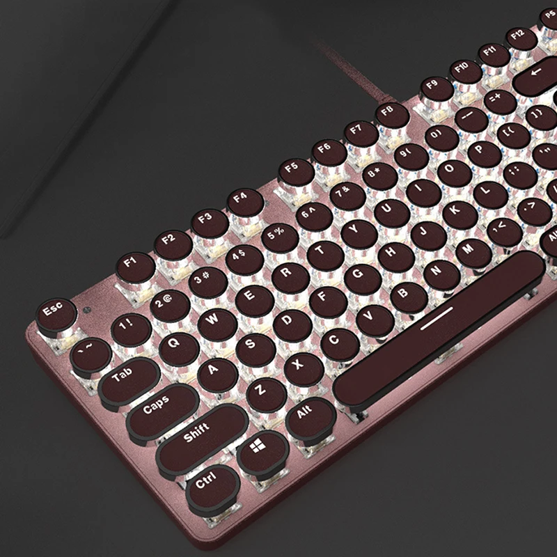 Real Mechanical Gaming Keyboard Green Axis Pink Romantic Punk Backlit RGB Keys Wired Metal Plate 104 Keys
Real Mechanical Gaming Keyboard Green Axis Pink Romantic Punk Backlit RGB Keys Wired Metal Plate 104 Keys