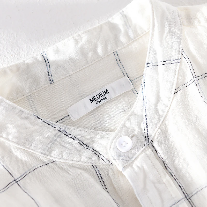 2020 Summer 100% linen plaid shirt men brand casual three-quarter sleeve shirt for men fashion comfortable shirts male camiseta
2020 Summer 100% linen plaid shirt men brand casual three-quarter sleeve shirt for men fashion comfortable shirts male camiseta