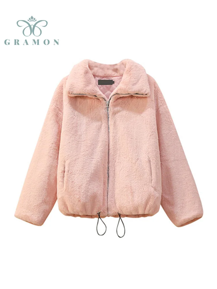 Plush Jackets Plus Size Pink Coats For Women 2021 Winter Clothes Zipper Thicken Warm Long Sleeve Tops Stand Collar Manteau Femme
Plush Jackets Plus Size Pink Coats For Women 2021 Winter Clothes Zipper Thicken Warm Long Sleeve Tops Stand Collar Manteau Femme