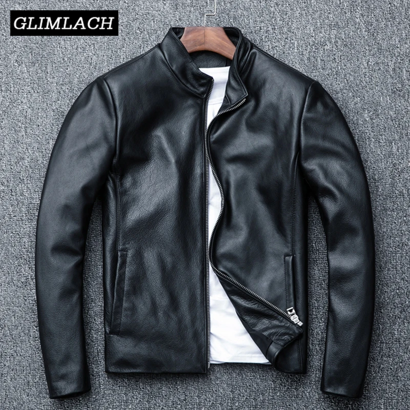 Casual Men Slim Real Cow Leather Jackets 2019 Autumn Winter New Stand Collar Short Genuine Leather Jacket Coats Male Plus Size
Casual Men Slim Real Cow Leather Jackets 2019 Autumn Winter New Stand Collar Short Genuine Leather Jacket Coats Male Plus Size