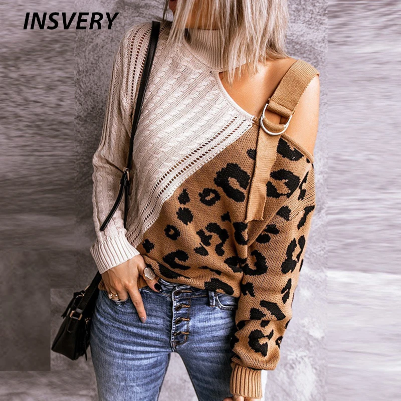 Sexy Turtleneck Sweater Women Off Shoulder Long Sleeve Leopard Print Women Sweater Fashion Pullover Casual Long Sleeve Sweaters
Sexy Turtleneck Sweater Women Off Shoulder Long Sleeve Leopard Print Women Sweater Fashion Pullover Casual Long Sleeve Sweaters