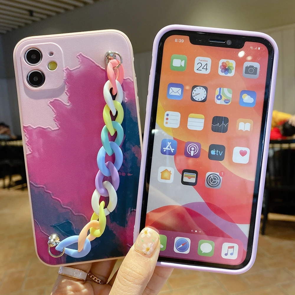12 Mini Case Luxury Candy Bracelet Cover for iPhone 12 Pro Max 11 11Pro Xs Max Xr X 10 7 8 Plus Silicone Watercolor Case SE 2
12 Mini Case Luxury Candy Bracelet Cover for iPhone 12 Pro Max 11 11Pro Xs Max Xr X 10 7 8 Plus Silicone Watercolor Case SE 2