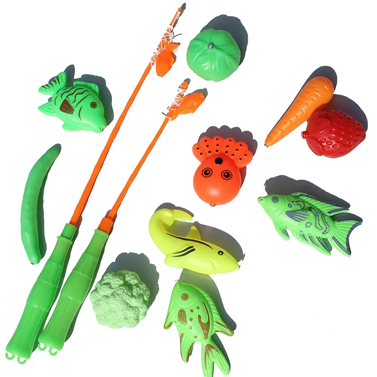 12PCS Magnetic Fishing Toy Set Kidss Fishing Toy with 5PCS Fish 5PCS Vegetables 2PCS Fishing Rod Set for Children Toy Gifts
12PCS Magnetic Fishing Toy Set Kidss Fishing Toy with 5PCS Fish 5PCS Vegetables 2PCS Fishing Rod Set for Children Toy Gifts
