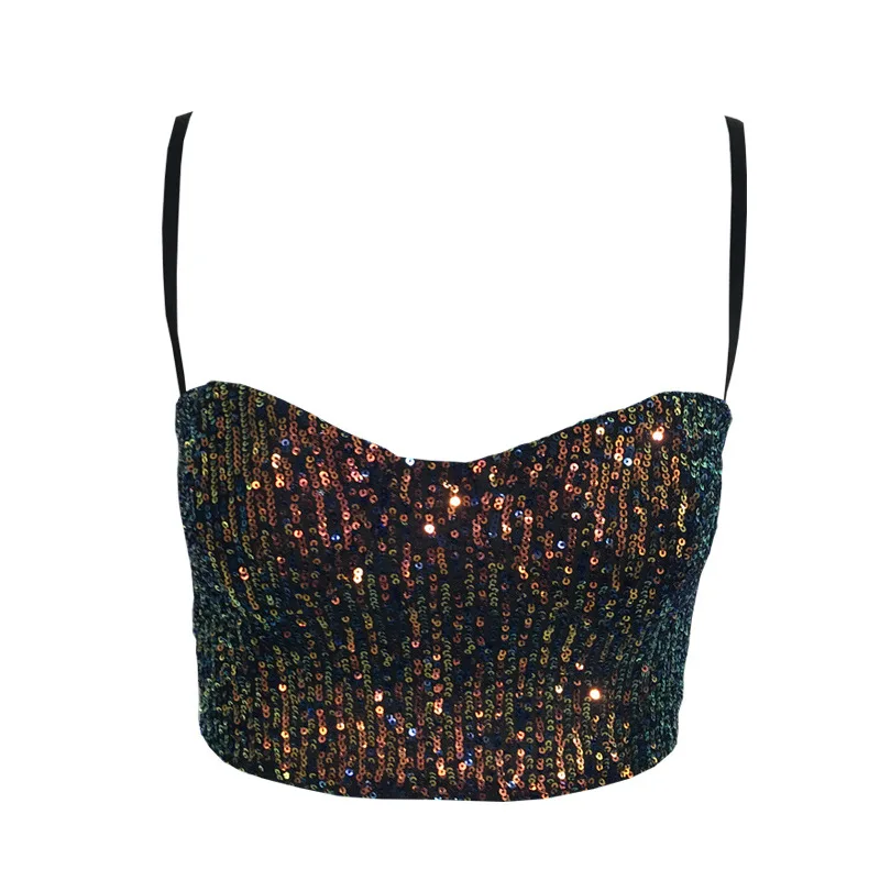 Mayata Europe and the United States ins sexy nightclub stretch slim sequins magic color camisole small vest tube top
Mayata Europe and the United States ins sexy nightclub stretch slim sequins magic color camisole small vest tube top