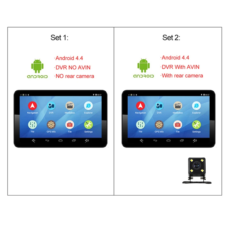 7 дюймов Android автомобильный GPS Навигатор Bluetooth Wi Fi навигации 1080p Камера