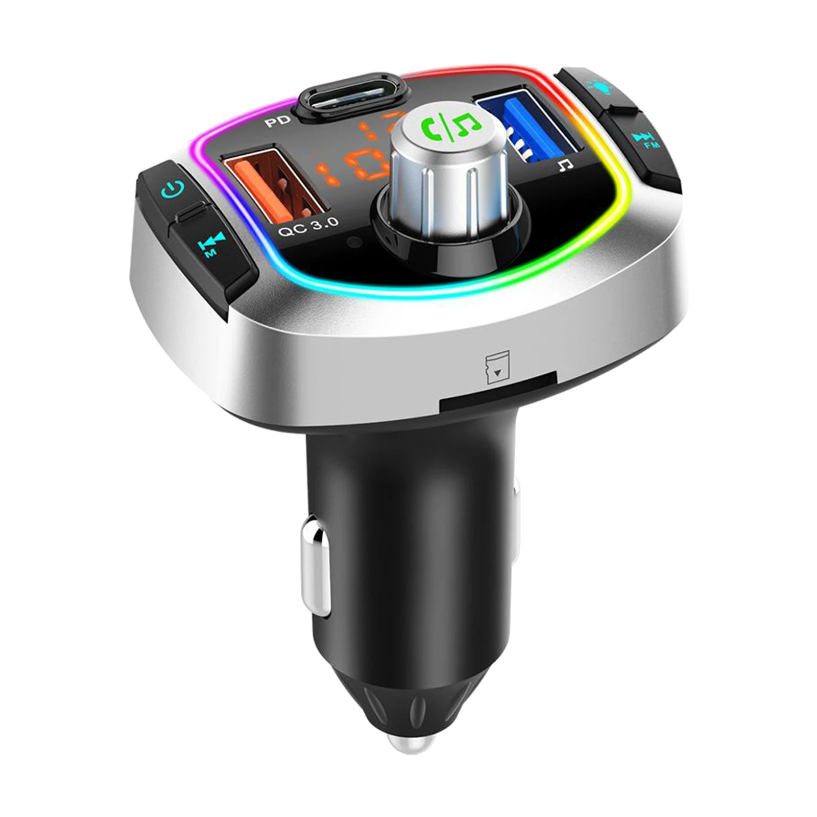 Автомобильный Bluetooth fm-передатчик QC3.0 Type-C PD Быстрая зарядка Комплект Поддержка tf-карты
Автомобильный Bluetooth fm-передатчик QC3.0 Type-C PD Быстрая зарядка Комплект Поддержка tf-карты