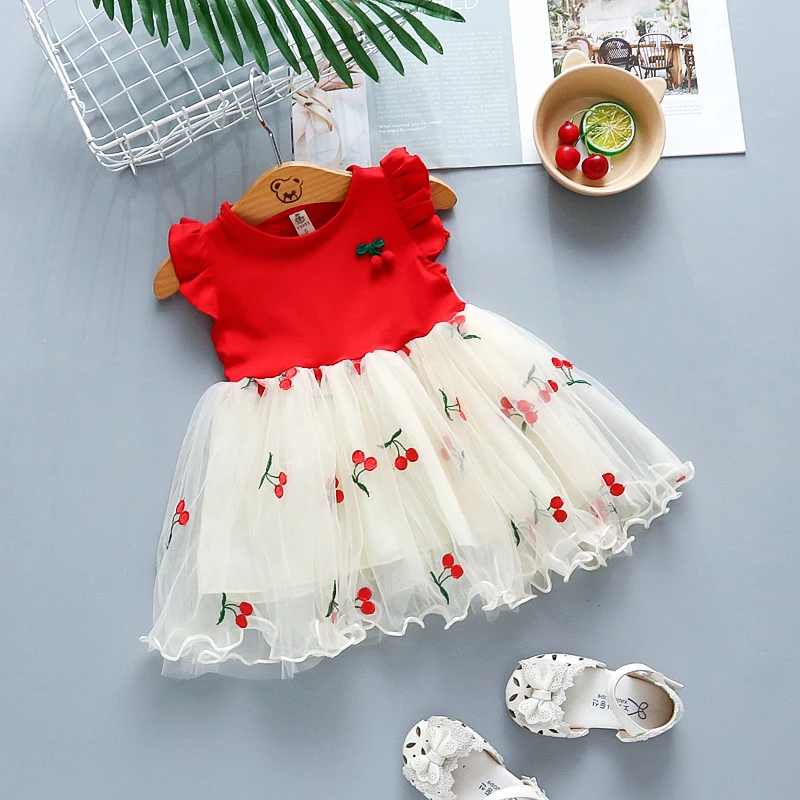 BabiColor/платье для маленьких девочек летнее кружевное пляжное платье