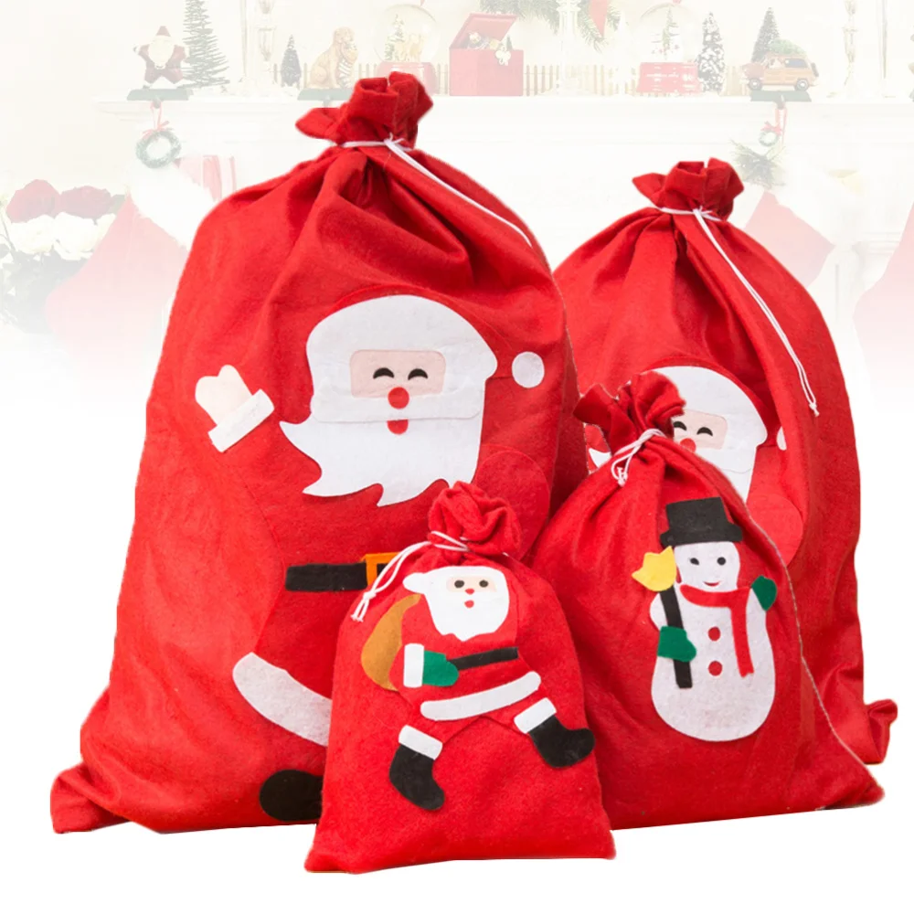 4 in 1 Christmas Theme Portable Candy Bag Cartoon Santa Pattern Gift Bag Handbag Home Party Favors
4 in 1 Christmas Theme Portable Candy Bag Cartoon Santa Pattern Gift Bag Handbag Home Party Favors