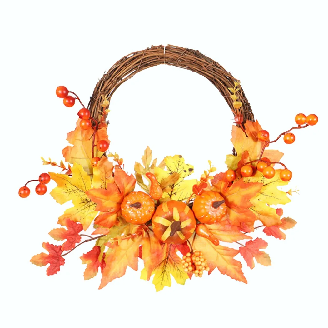 1pc Artificial Garland Fruit Branch Autumn Maple Leaf Artificial Halloween Door Decor Garland Wreath
1pc Artificial Garland Fruit Branch Autumn Maple Leaf Artificial Halloween Door Decor Garland Wreath