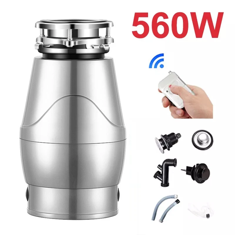 

Food Garbage Disposal Crusher Waste Disposers Stainless Steel Grinder Kitchen Food Residue Garbage Processor Sink Appliance 560W