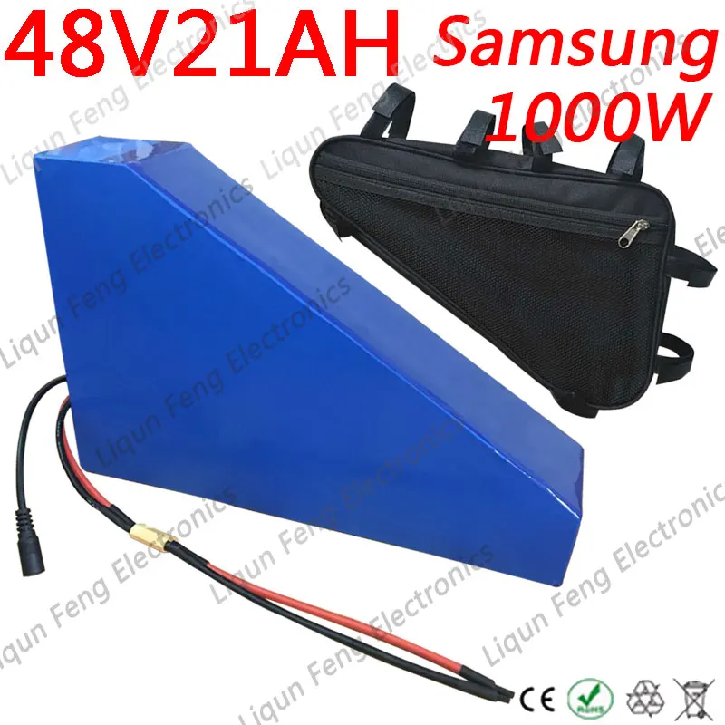 Литиевая батарея для электровелосипеда Samsung 48 В 1500 Вт 750 1000 13 Ач 16 18 20 25 21 Ач|Батарея