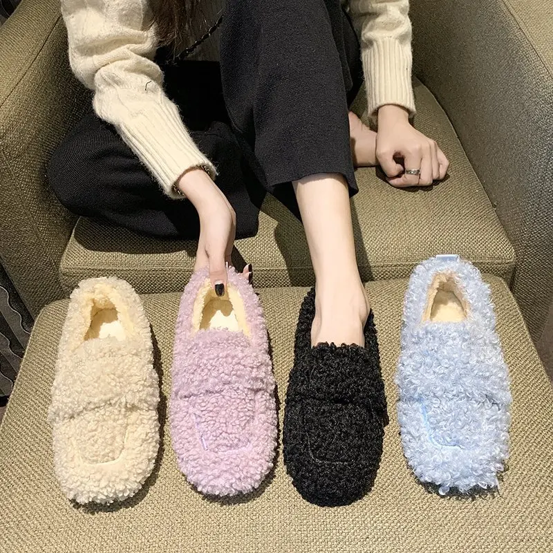 Winter Fur Flats Loafers Women Shoes New Casual Shoes Soft Bottom Warm Furry Footwear Outdoor Autumn Shoes Woman Luxury Flats
Winter Fur Flats Loafers Women Shoes New Casual Shoes Soft Bottom Warm Furry Footwear Outdoor Autumn Shoes Woman Luxury Flats
