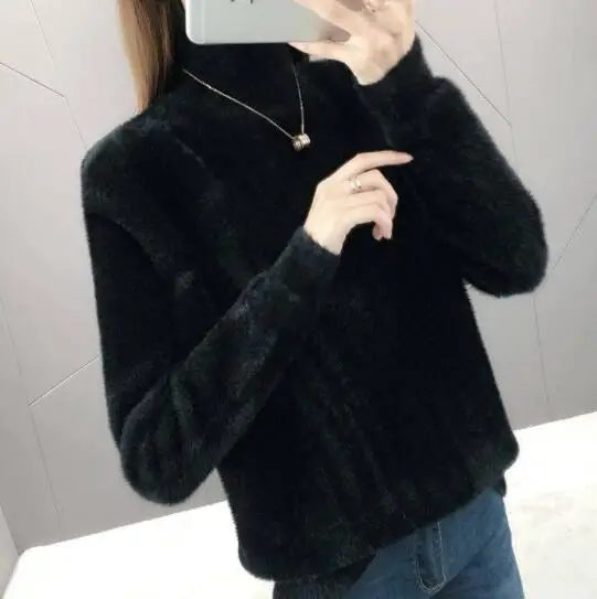 Women Half Turtleneck Solid Color Base Shirt Fleece Pullover Sweater
Women Half Turtleneck Solid Color Base Shirt Fleece Pullover Sweater