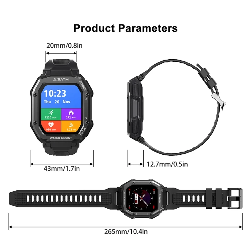 B2RD 1.69" Fitness Smart Watch with Heart Rate Sleep Monitor for I OS 10.0 and above, An droid 5.1 and above
B2RD 1.69" Fitness Smart Watch with Heart Rate Sleep Monitor for I OS 10.0 and above, An droid 5.1 and above