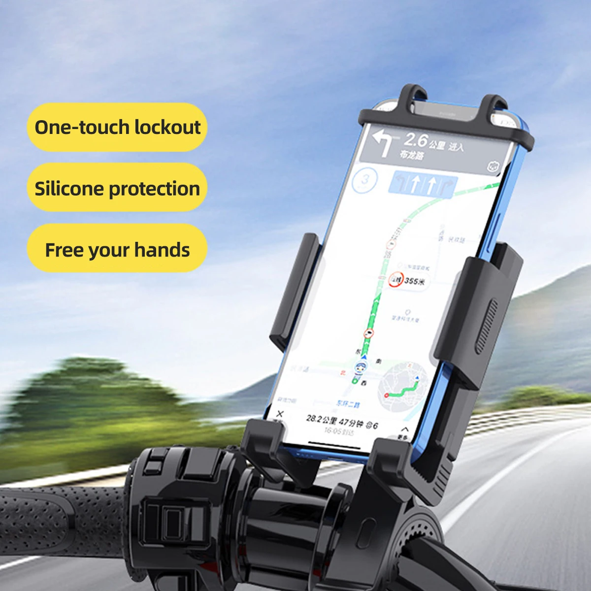 GUUGEI Motorcycle Bicycle Cellphone Holder GPS Bracket Moto Bike Navigation Support Handlebar Mount for iphone 8 plus Stand Clip
GUUGEI Motorcycle Bicycle Cellphone Holder GPS Bracket Moto Bike Navigation Support Handlebar Mount for iphone 8 plus Stand Clip