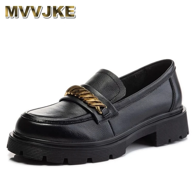 MVVJKE First layer cowhide single shoes women autumn 2021 new casual women's shoes thick heel shallow mouth small leather shoes
MVVJKE First layer cowhide single shoes women autumn 2021 new casual women's shoes thick heel shallow mouth small leather shoes