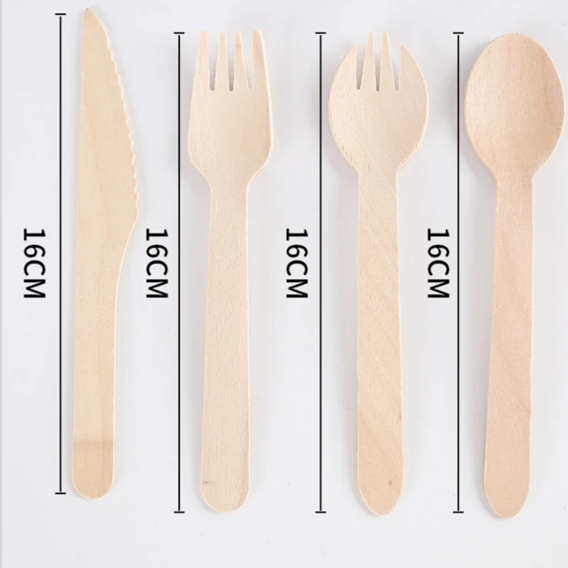 100PCS/Lot 160MM All-Natural Eco-Friendly Biodegradable Wooden Forks Spoons Knife Utensils, Alternative to Plastic Cutlery
100PCS/Lot 160MM All-Natural Eco-Friendly Biodegradable Wooden Forks Spoons Knife Utensils, Alternative to Plastic Cutlery