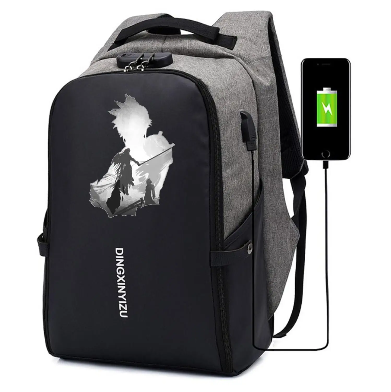 Game Final Fantasy printing backpack men Laptop Rucksack Anti-theft USB Charging Travel Bagpack student book School Bags 
Game Final Fantasy printing backpack men Laptop Rucksack Anti-theft USB Charging Travel Bagpack student book School Bags