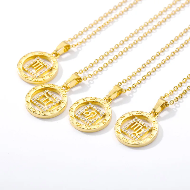 Men's Women's 12 Horoscope Zodiac Sign Gold Color Pendant Necklace Aries Leo Wholesale Dropshipping 12 Constellations Jewelry
Men's Women's 12 Horoscope Zodiac Sign Gold Color Pendant Necklace Aries Leo Wholesale Dropshipping 12 Constellations Jewelry