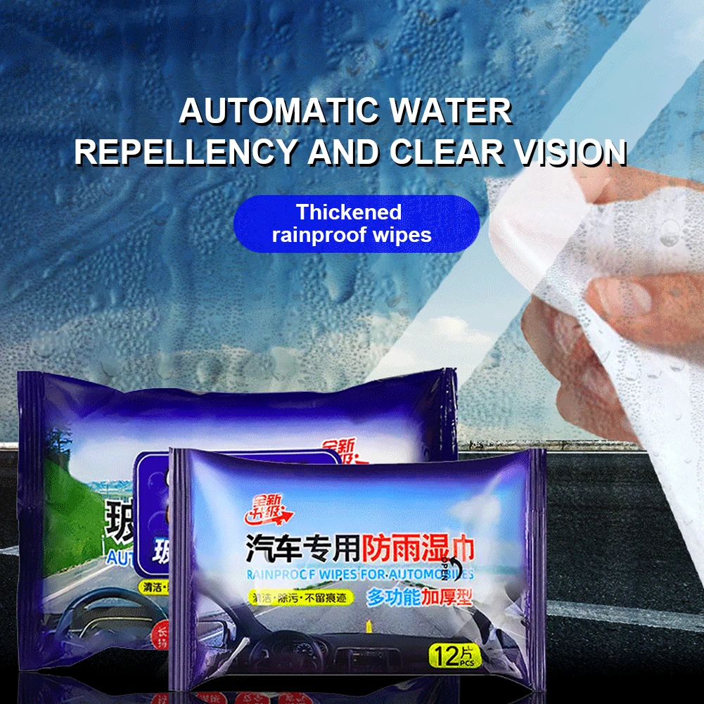 12pcs/pack Anti-fog Wipes Car Windshield Rearview Mirror Anti-fog Rain-proof Wipes Glass Window Lens Wet Wipes Accessories
12pcs/pack Anti-fog Wipes Car Windshield Rearview Mirror Anti-fog Rain-proof Wipes Glass Window Lens Wet Wipes Accessories