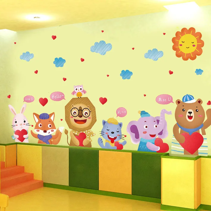 Cartoon Animal Balloon zoo Wall Stickers For Kids Rooms Girls Bedroom nursery School Home Decor Art Background PVC Sticker Mural
Cartoon Animal Balloon zoo Wall Stickers For Kids Rooms Girls Bedroom nursery School Home Decor Art Background PVC Sticker Mural