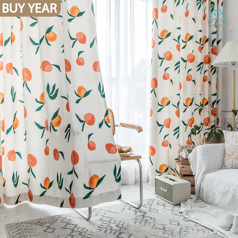 Nordic Style Curtains for Living Dining Room Bedroom Small Fresh Plant Hand-painted Fruit Curtains Peach Curtain French Window
Nordic Style Curtains for Living Dining Room Bedroom Small Fresh Plant Hand-painted Fruit Curtains Peach Curtain French Window