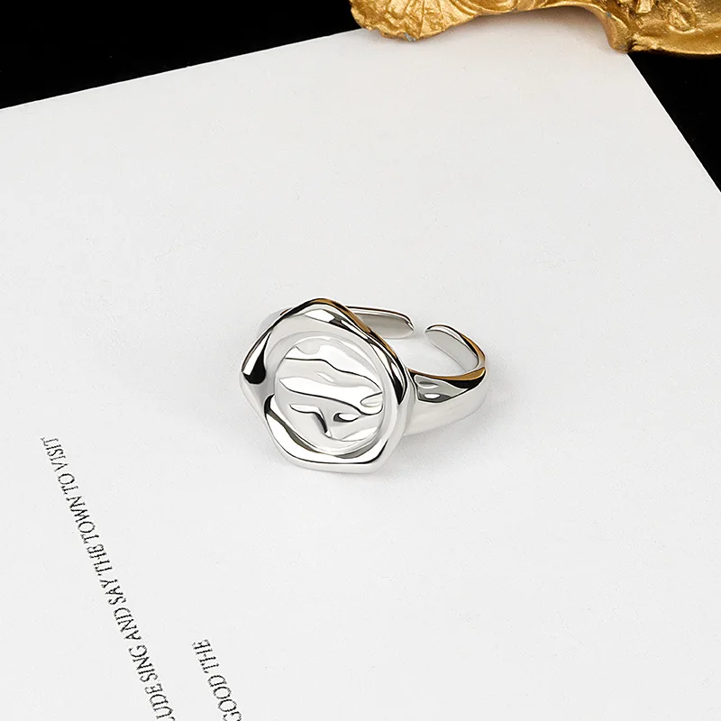 Fashion Gold Plated Irregular Round Rings For Women Finger Jewelry, Punk Silver Color Metal Ring Female Copper Accessories 2021
Fashion Gold Plated Irregular Round Rings For Women Finger Jewelry, Punk Silver Color Metal Ring Female Copper Accessories 2021