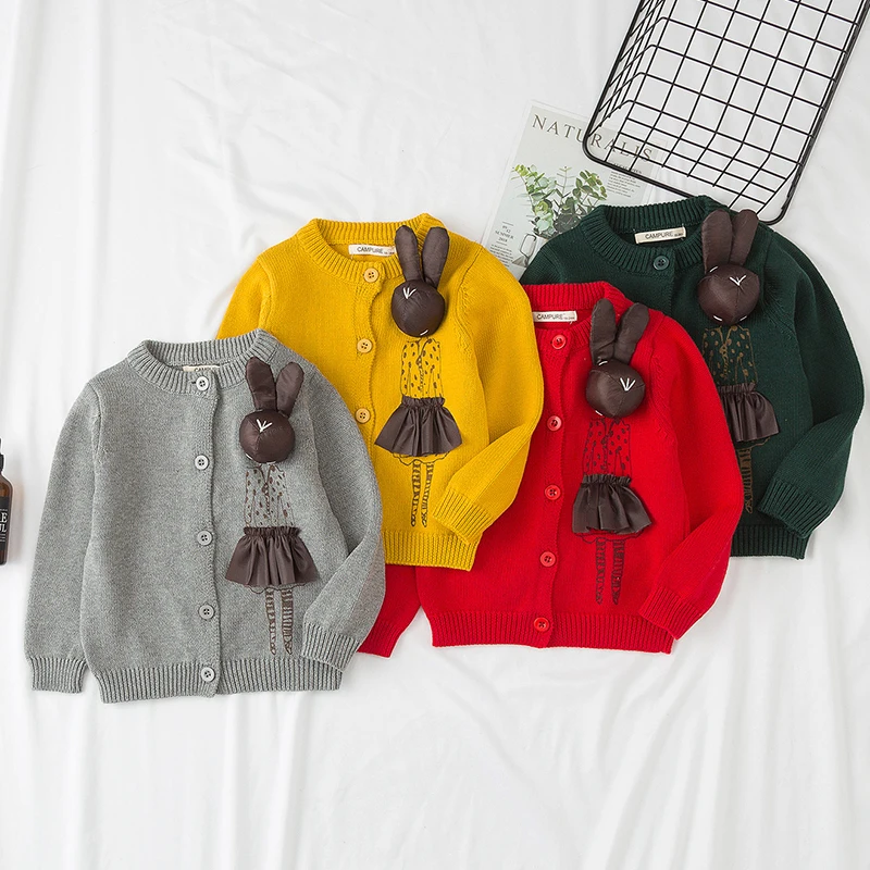 Autumn Kids Cardigan Coat Baby Girls Sweaters Candy-colored Cartoon Cotton Baby Girls Single-breasted Jacket Outer Wear
Autumn Kids Cardigan Coat Baby Girls Sweaters Candy-colored Cartoon Cotton Baby Girls Single-breasted Jacket Outer Wear