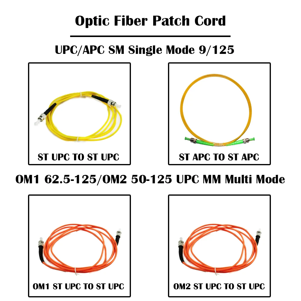 5 шт. 3 0 м ST TO UPC/APC волоконный патч-корд SM одномодовый мм многомодовый 1 Гбит/с OM2 Simplex