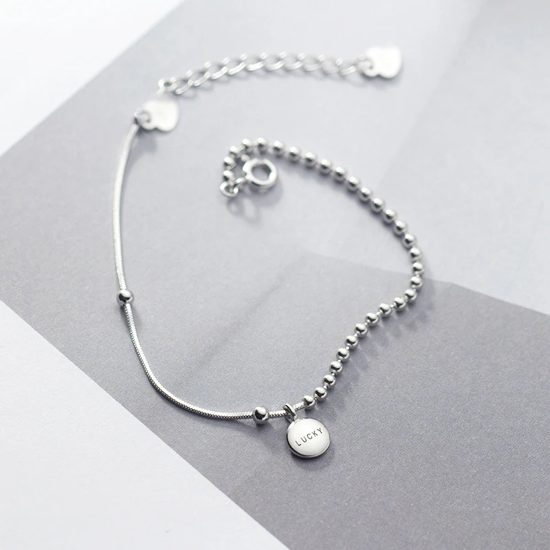 Colusiwei Adjustable Letting Carve Letter Lucky Round-Shape Bracelet 925 Sterling Silver Double Chain Bangle for Women Jewelry
Colusiwei Adjustable Letting Carve Letter Lucky Round-Shape Bracelet 925 Sterling Silver Double Chain Bangle for Women Jewelry