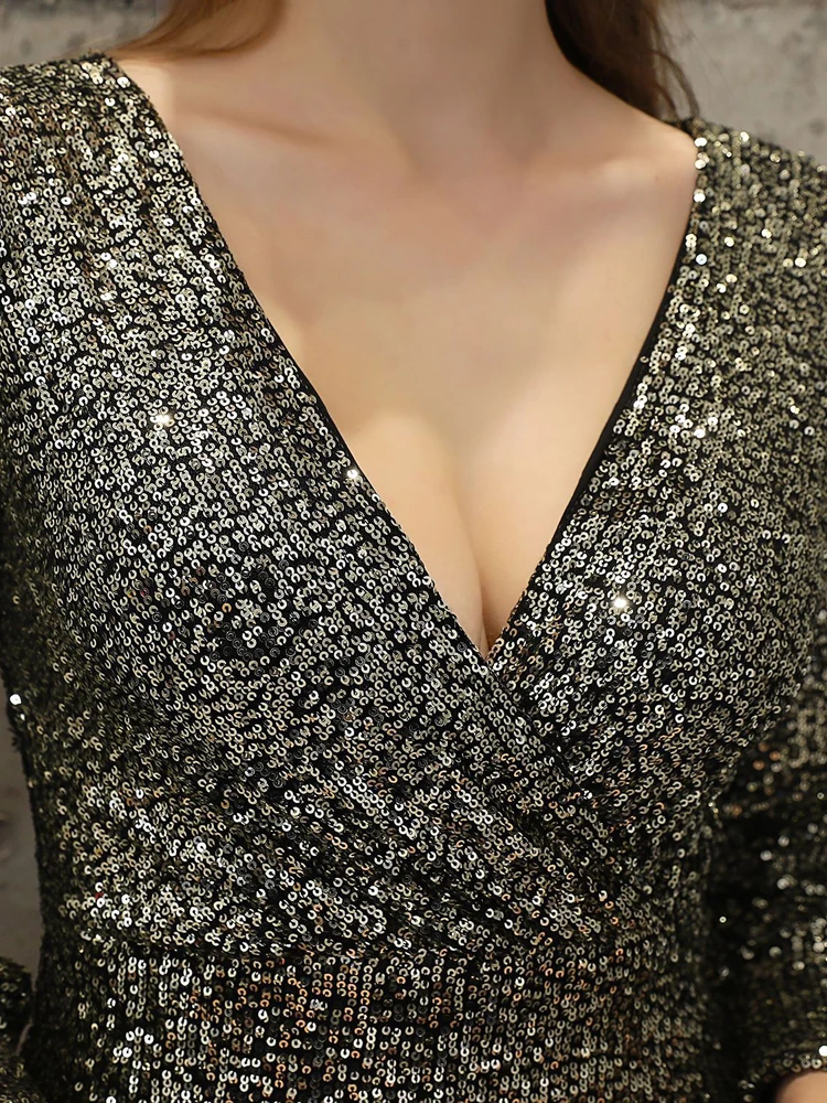 Sexy V Neck Mermaid Evening Dress Long Formal Prom Party Gown Full Sequin long Sleeve Galadress Vestidos Occassion Dress XUCTHHC
Sexy V Neck Mermaid Evening Dress Long Formal Prom Party Gown Full Sequin long Sleeve Galadress Vestidos Occassion Dress XUCTHHC
