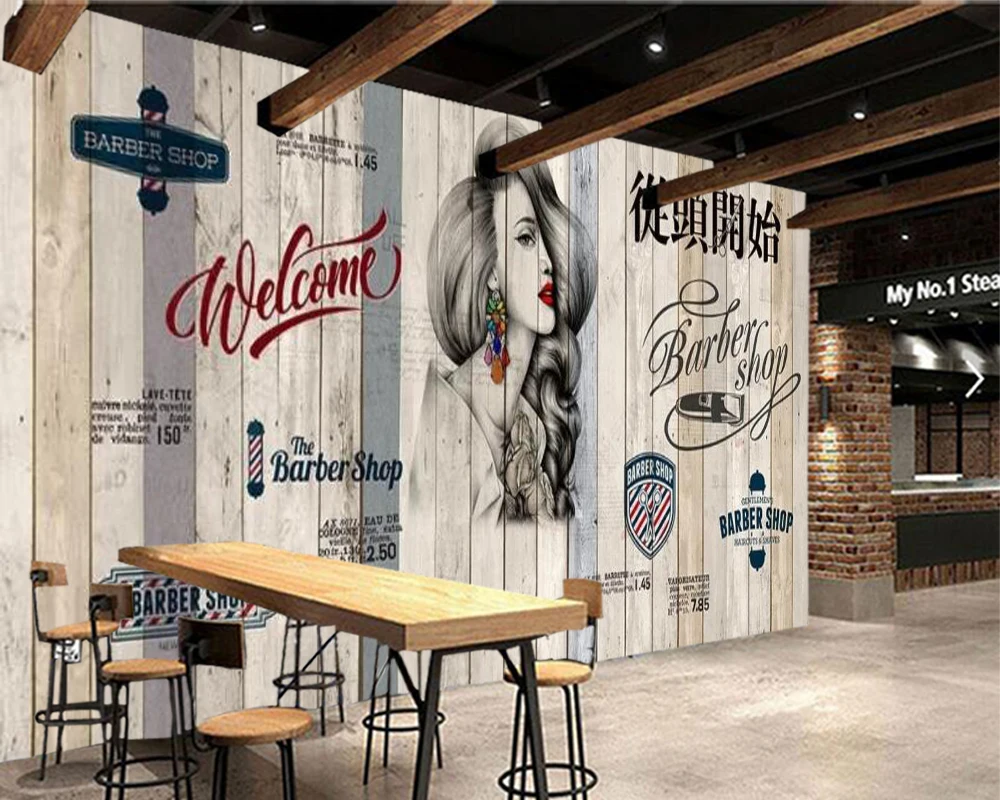 Papel de parede Fashion personality beauty hair salon barber shop background wall 3d wallpaper bar cafe mural wall decor
Papel de parede Fashion personality beauty hair salon barber shop background wall 3d wallpaper bar cafe mural wall decor
