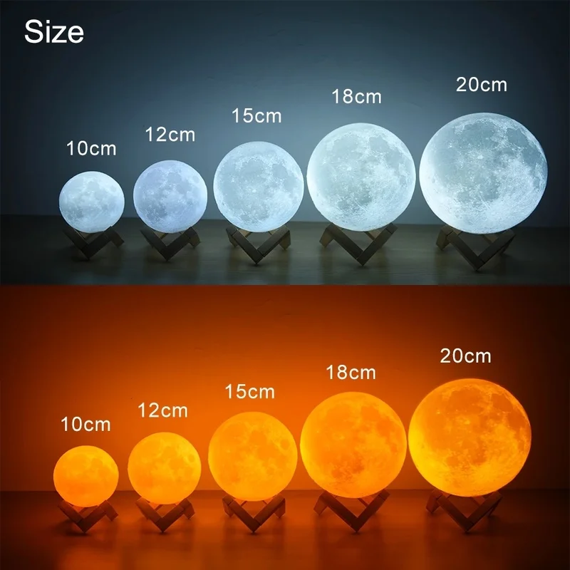 Xiaomi youpin Night Lights 3D Print Moon Lamp 3 Color Touch Control Change Color Bedside Lamp Bedroom Night Lamp Moon Light Gift
Xiaomi youpin Night Lights 3D Print Moon Lamp 3 Color Touch Control Change Color Bedside Lamp Bedroom Night Lamp Moon Light Gift