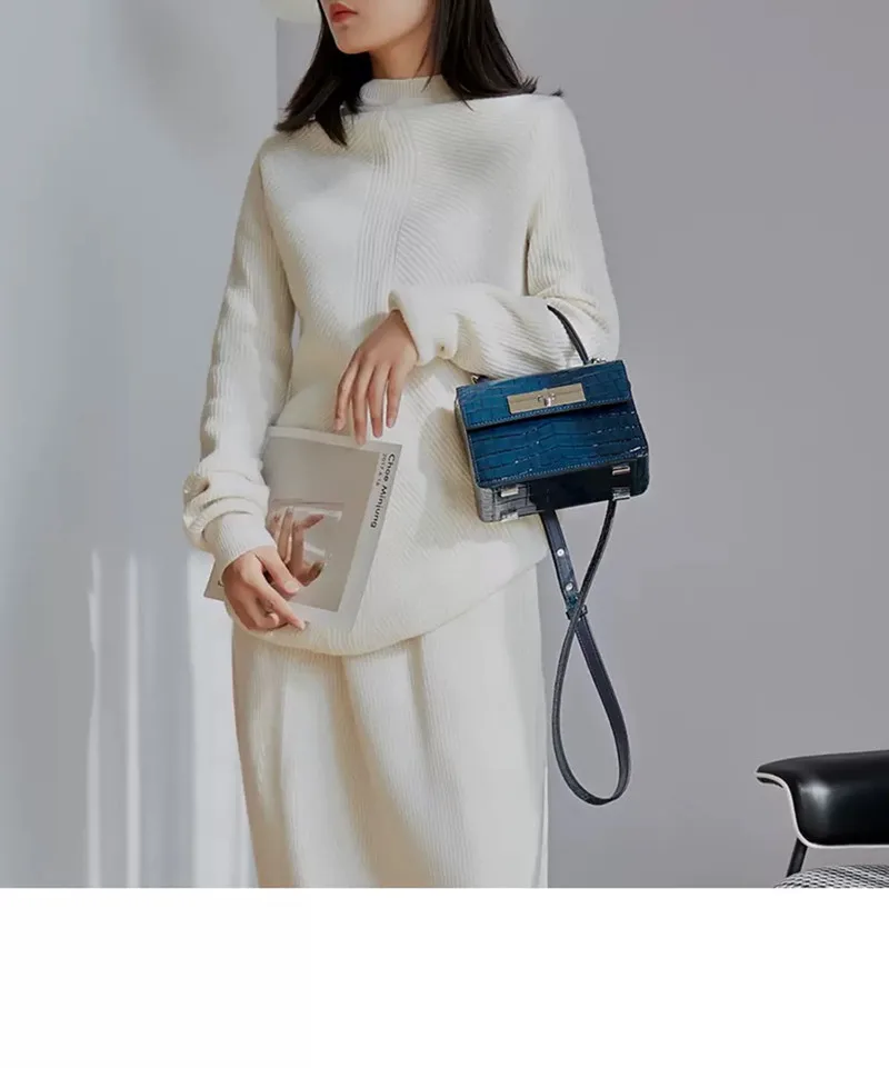Fashion Leather Women Handbag 2021 Large Capacity Crossbody Purse Bags Blue Office Women Commuter Tote Lady Shoulder Bag