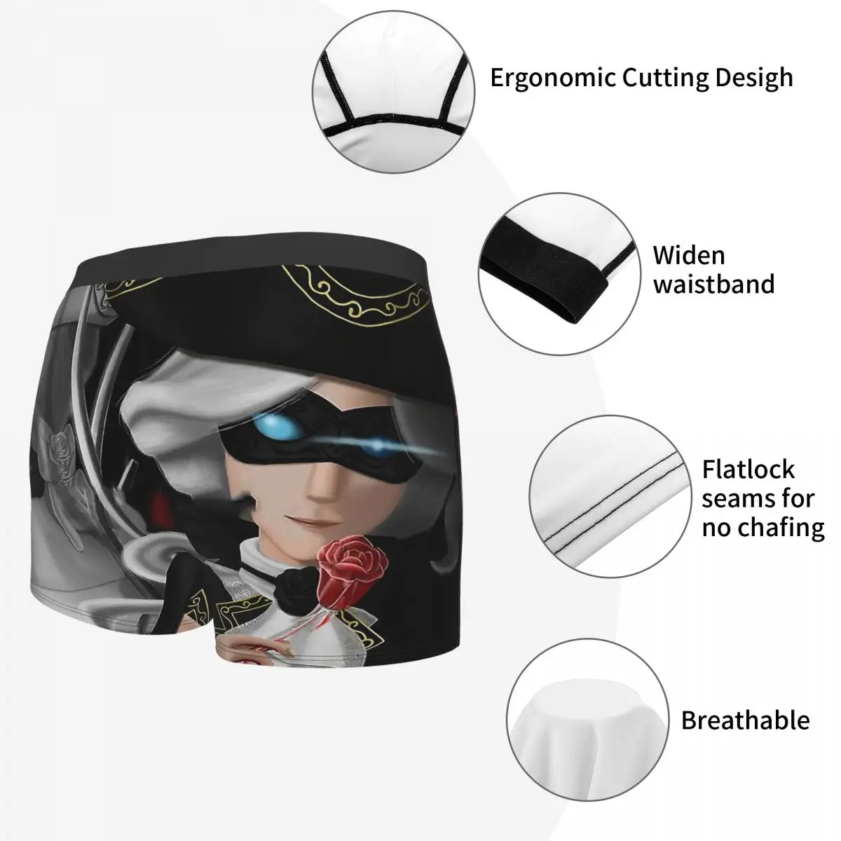 Last Parting Identity V Asymmetrical Horror Game Underpants Breathbale Panties Men's Underwear Ventilate Shorts Boxer Briefs | Мужская
