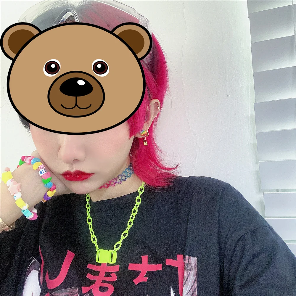 Harajuku Style Y2K Buckle Candy Color Necklaces Aesthetic Jewelry Collar Punk Egirl Vintage Street Lori Necklace for Hip Hop Bar
Harajuku Style Y2K Buckle Candy Color Necklaces Aesthetic Jewelry Collar Punk Egirl Vintage Street Lori Necklace for Hip Hop Bar