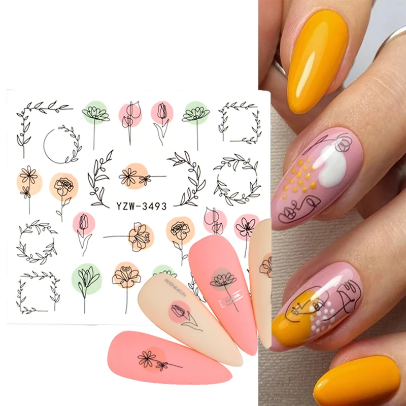 Woman Face Design Nail Stickers Black Blossoms Floral Leaf Abstract Image Slider New Arrivals Nail Art Decals Decoration 1PCS
Woman Face Design Nail Stickers Black Blossoms Floral Leaf Abstract Image Slider New Arrivals Nail Art Decals Decoration 1PCS
