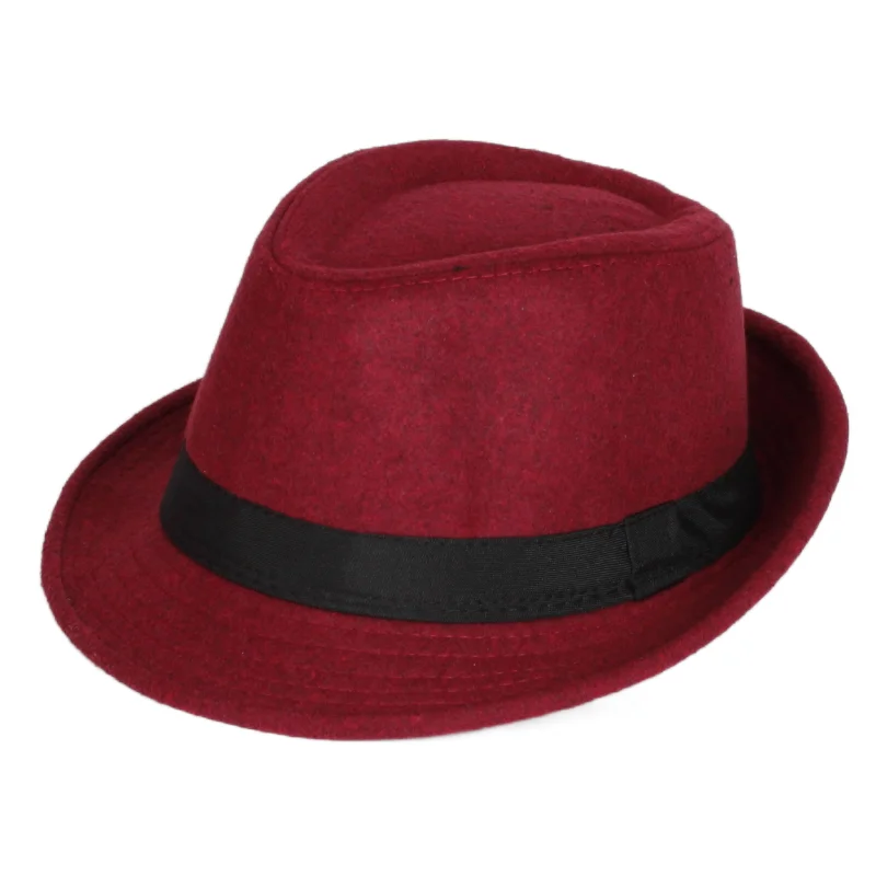 Wholesale Promotion Gifts French Fashion Autumn and Winter Felt Fedora Hat Classic British Church Jazz Hat
Wholesale Promotion Gifts French Fashion Autumn and Winter Felt Fedora Hat Classic British Church Jazz Hat