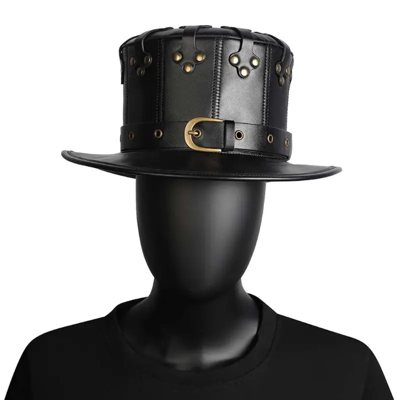 Steampunk Halloween Magic Gentleman Top Hat Leather Headdress Novelty Costumes
Steampunk Halloween Magic Gentleman Top Hat Leather Headdress Novelty Costumes