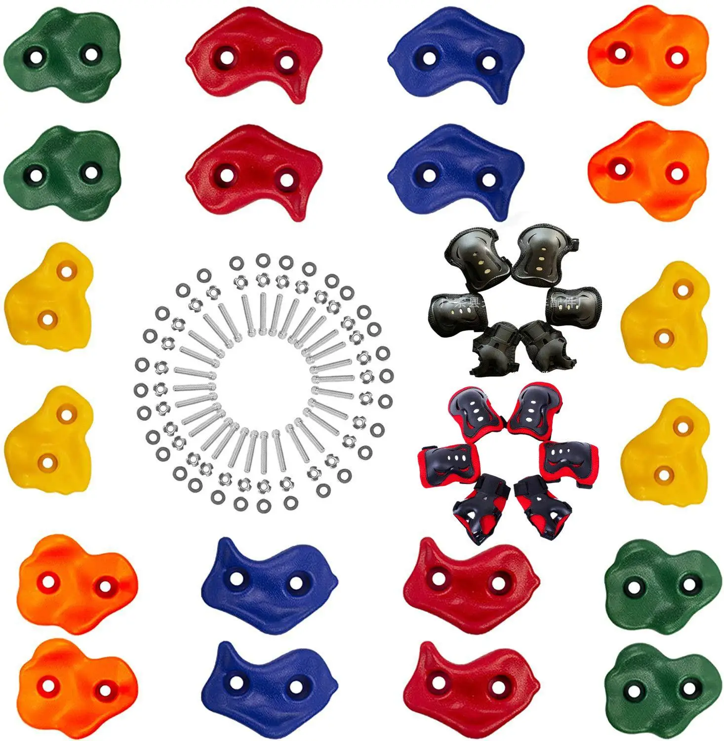 Sets of 10 Multi-Colored Kids&Adults Rock Climbing Holds Climbing Rocks for Outdoor Indoor Playground DIY Climbing Wall
Sets of 10 Multi-Colored Kids&Adults Rock Climbing Holds Climbing Rocks for Outdoor Indoor Playground DIY Climbing Wall