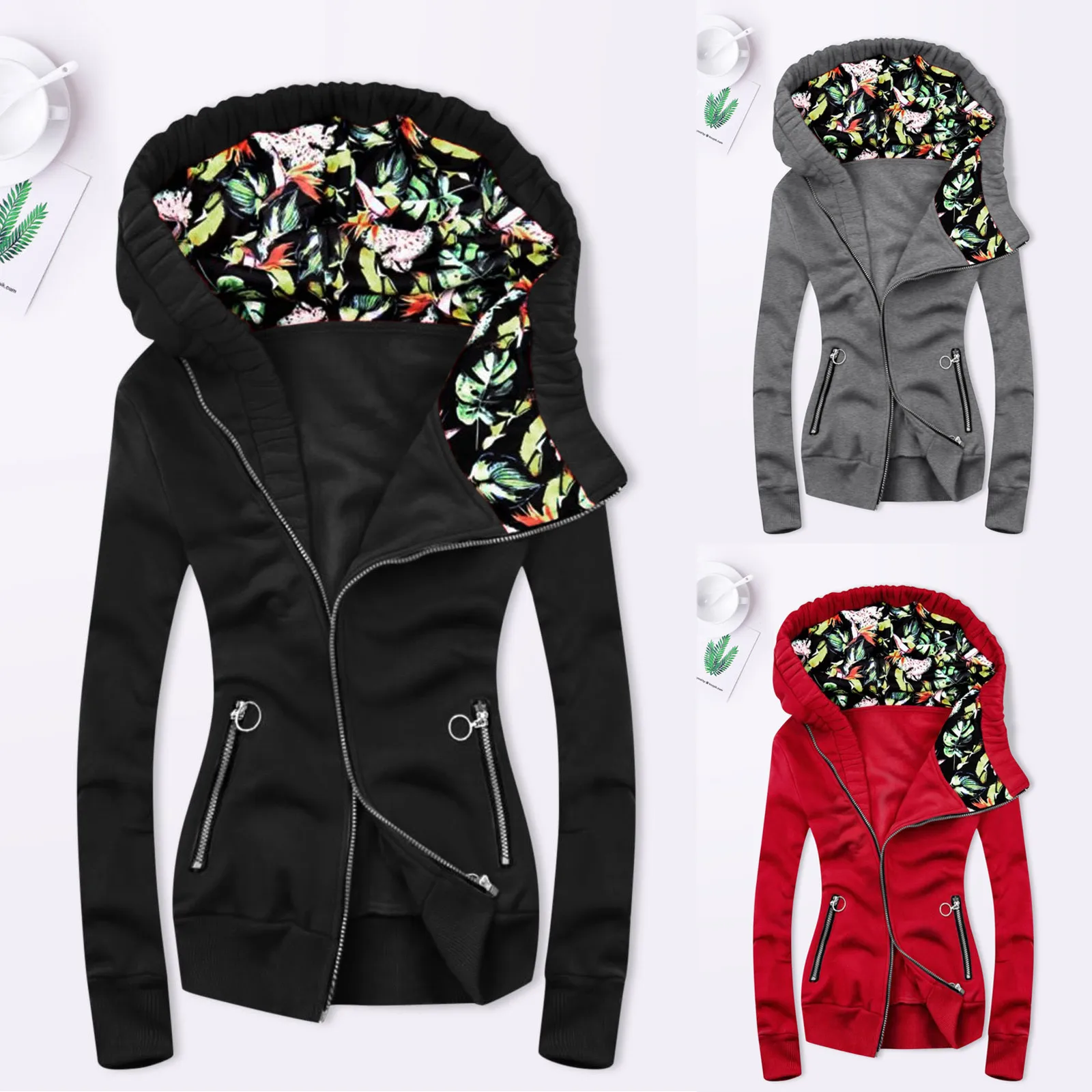 2021 New Fashion Women Zip Up Printed Coat Tail Tops Hooded Pullover Ladies Slim Coat Solid Casual Hooded Jackets куртка женская
2021 New Fashion Women Zip Up Printed Coat Tail Tops Hooded Pullover Ladies Slim Coat Solid Casual Hooded Jackets куртка женская